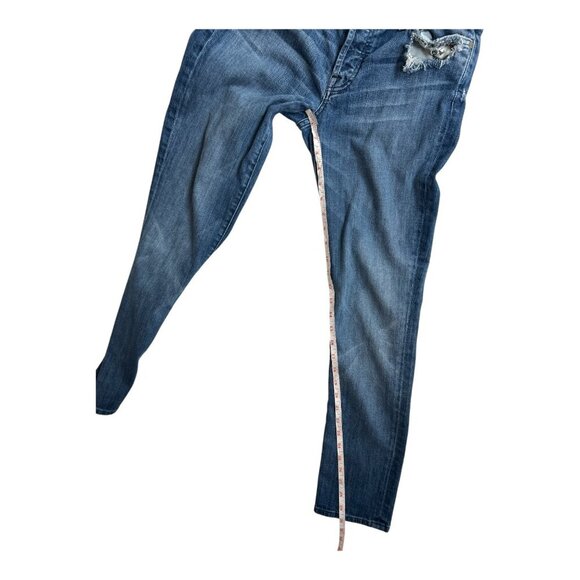 7 For All Mankind Josefina Skinny Boyfriend Jeans Medium Wash Jeans Size 27 - Picture 11 of 11